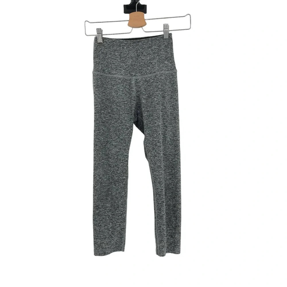 Beyond Yoga Gray Spacedye‎ 7/8 Leggings Heather Gray Size Small